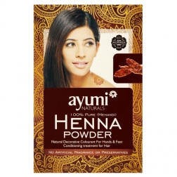 Prášek HENNA - barva na vlasy, ruce a nohy 100 g AYUURI