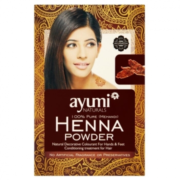 Prášek HENNA - barva na vlasy, ruce a nohy 100 g AYUMI