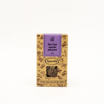 BIO CHAI MASALA PIKANTNÍ - směs na přípravu kořeněného čaje 35 g AYURVITA