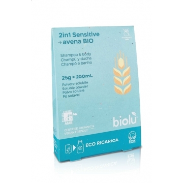 ŠAMPON 2V1 SENSITIVE S OVSEM PRÁŠEK 25G BIOLÙ
