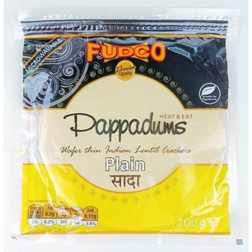 Papadum plain - čistý 200g...