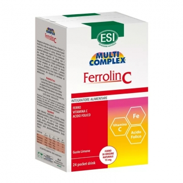 FERROLIN C drink - železo + vit. C - sada mini drinků 24 x 20 ml ESI