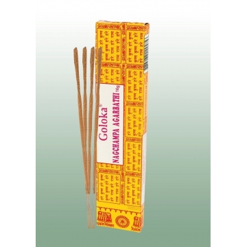 Vonné tyčinky - NAG CHAMPA - GOLOKA - ŽLUTÉ 20 ks
